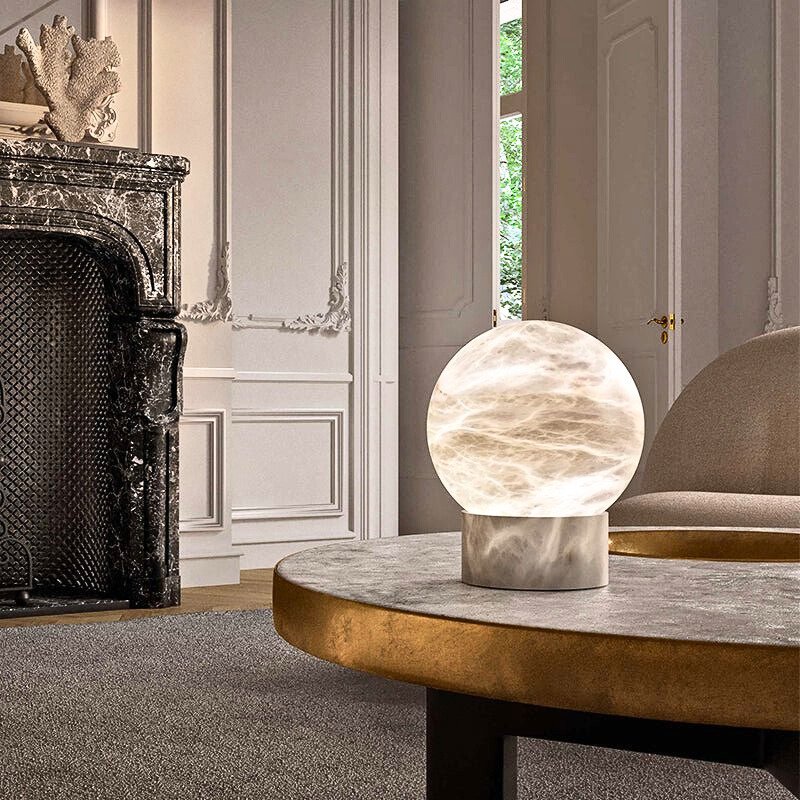 Nami Shumu Alabaster Global Table Lamp