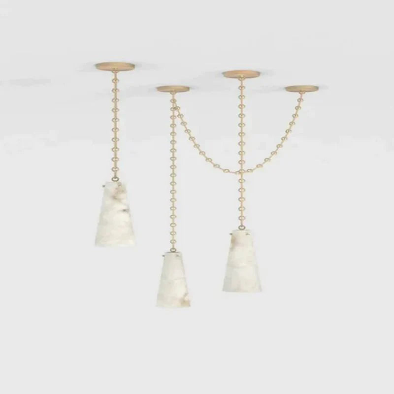Theseus Alabaster Marble Modern 3-Light Pendant