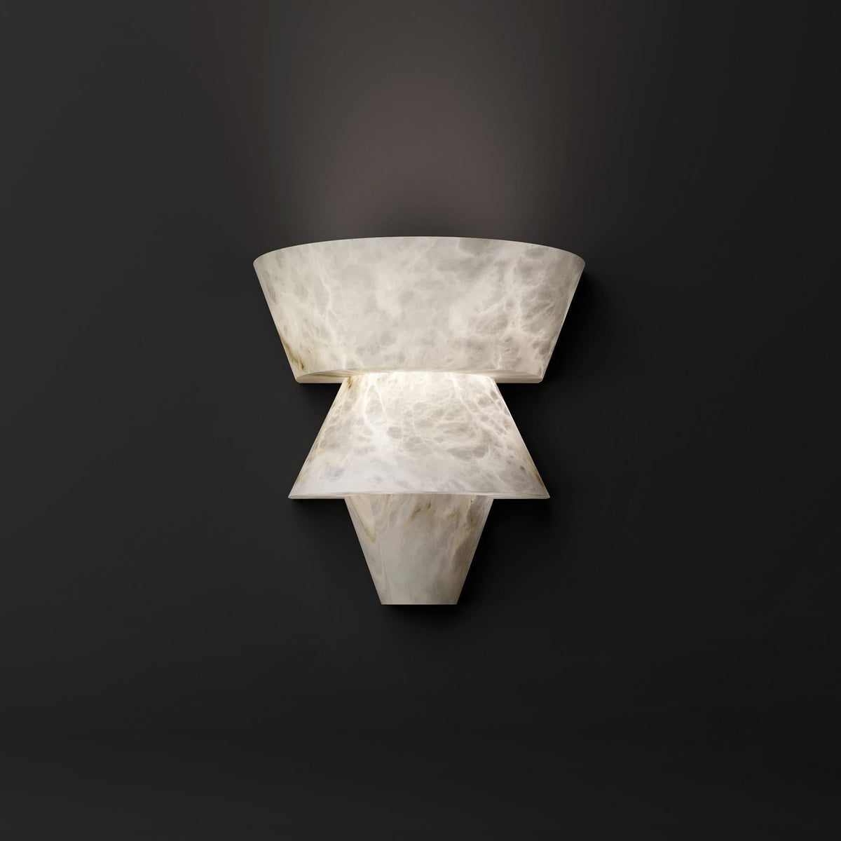 Alabaster Geometric Wall Sconce