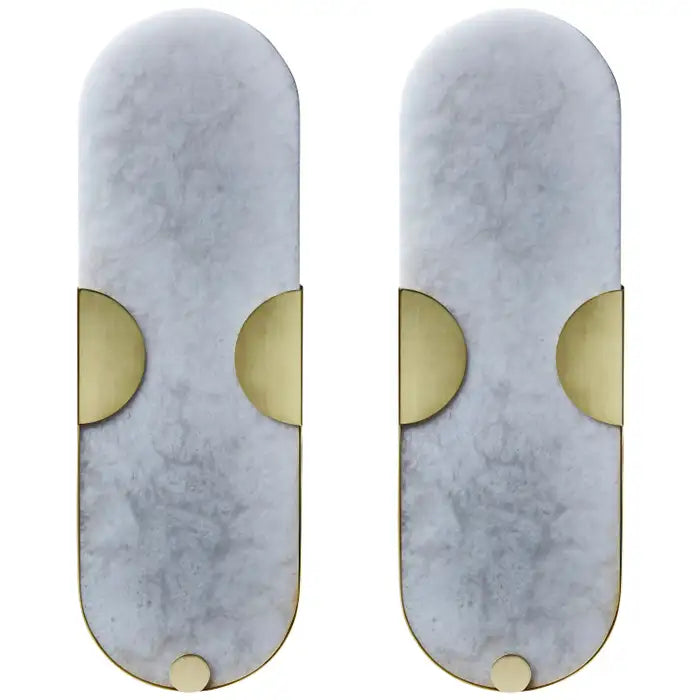 Jon Alabaster Sconces 19''H