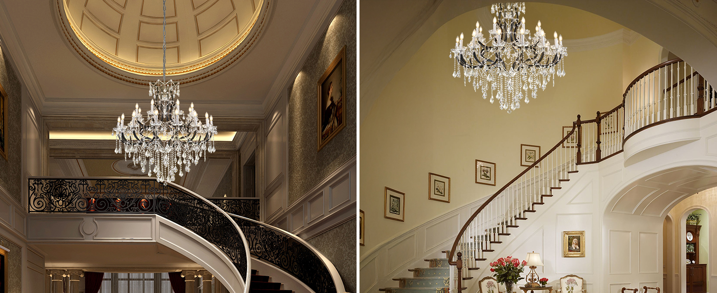 high ceiling chandelier