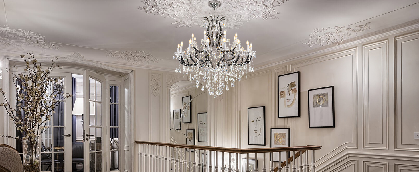 foyer chandeliers for high ceilings