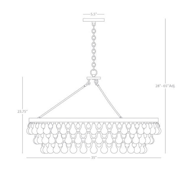 Bolzano Large Chandelier 35''W