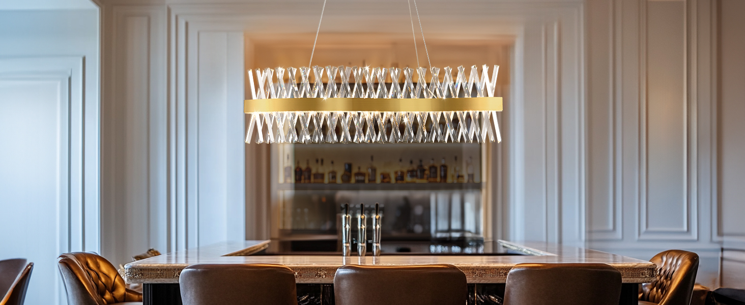 Crystal chandelier for long tables