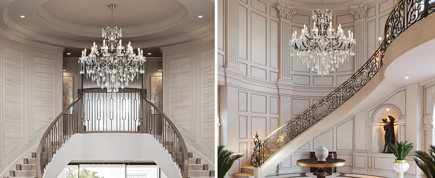 black chandelier for foyer