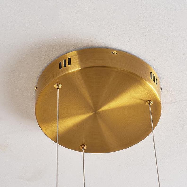 Ring Crystal Golden Round Chandelier