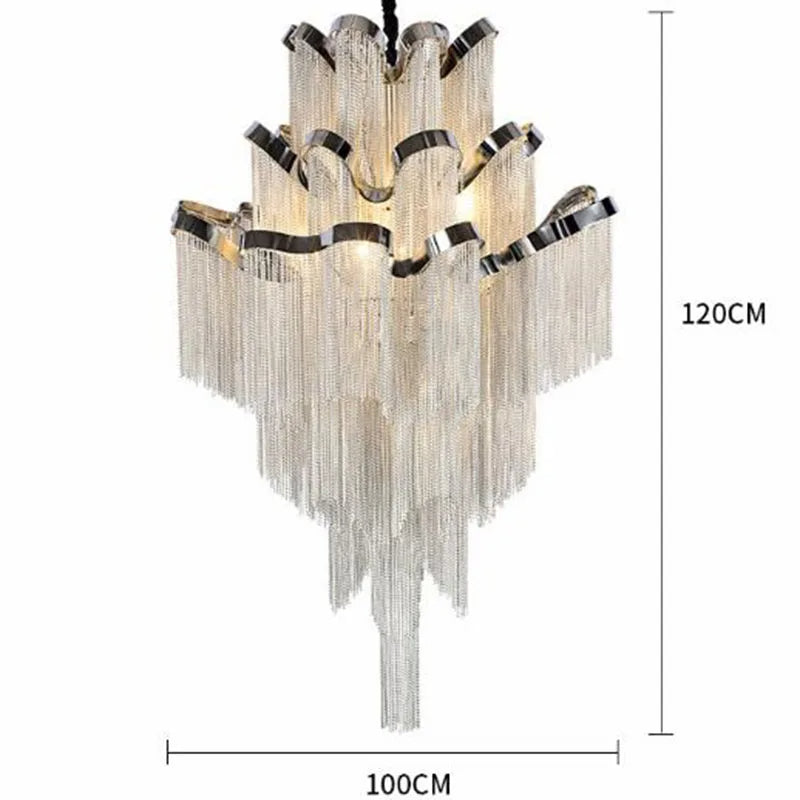 Teresa Cadena Metal Tassel Chandelier