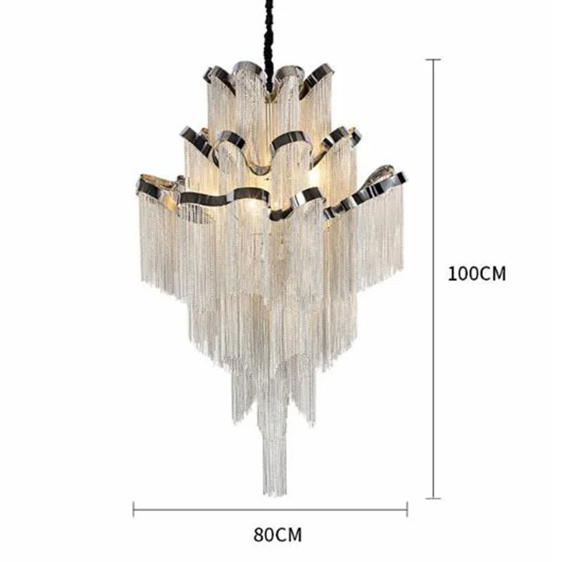 Teresa Cadena Metal Tassel Chandelier