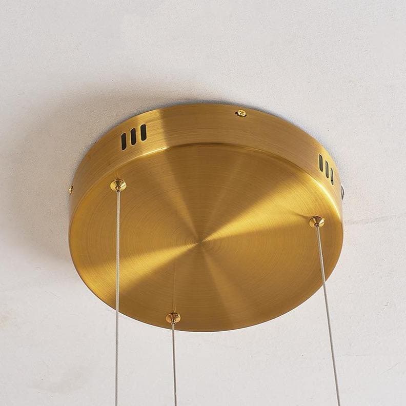 3-Ring Crystal Golden Chandelier