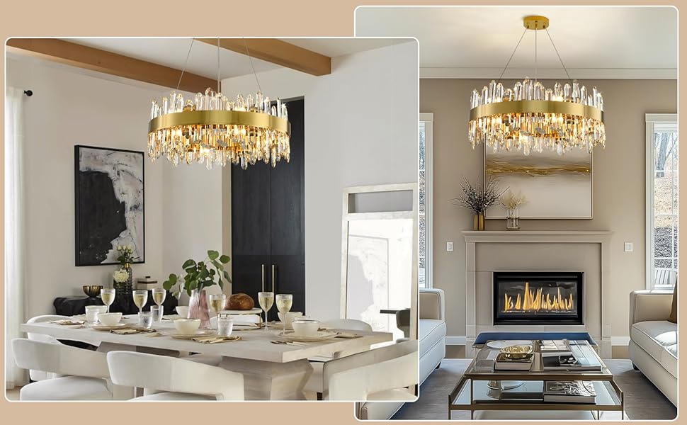 Luxury Gold Crystal Chandelier