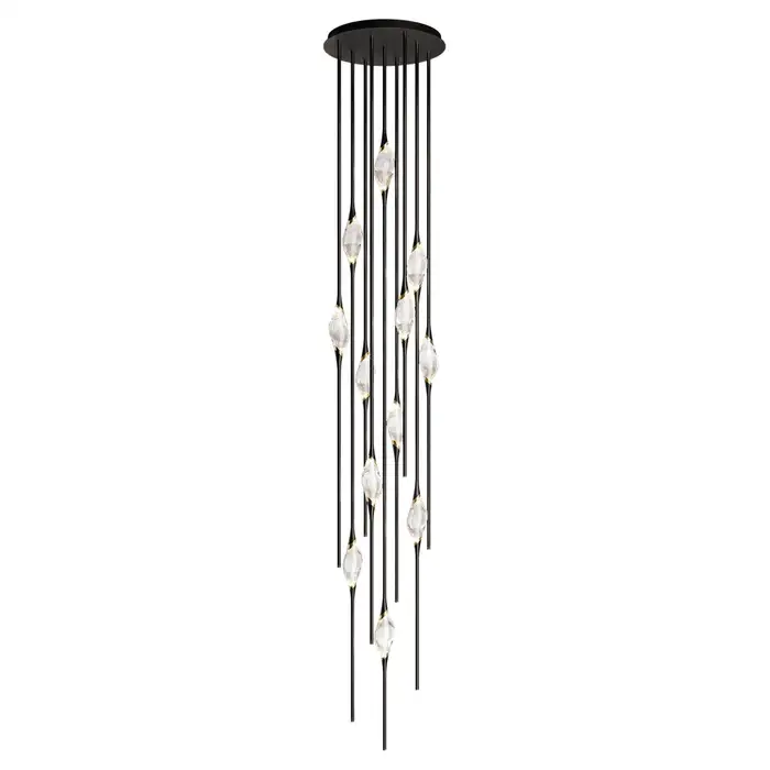 PEZZO  CRYSTAL CHANDELIER 21''H