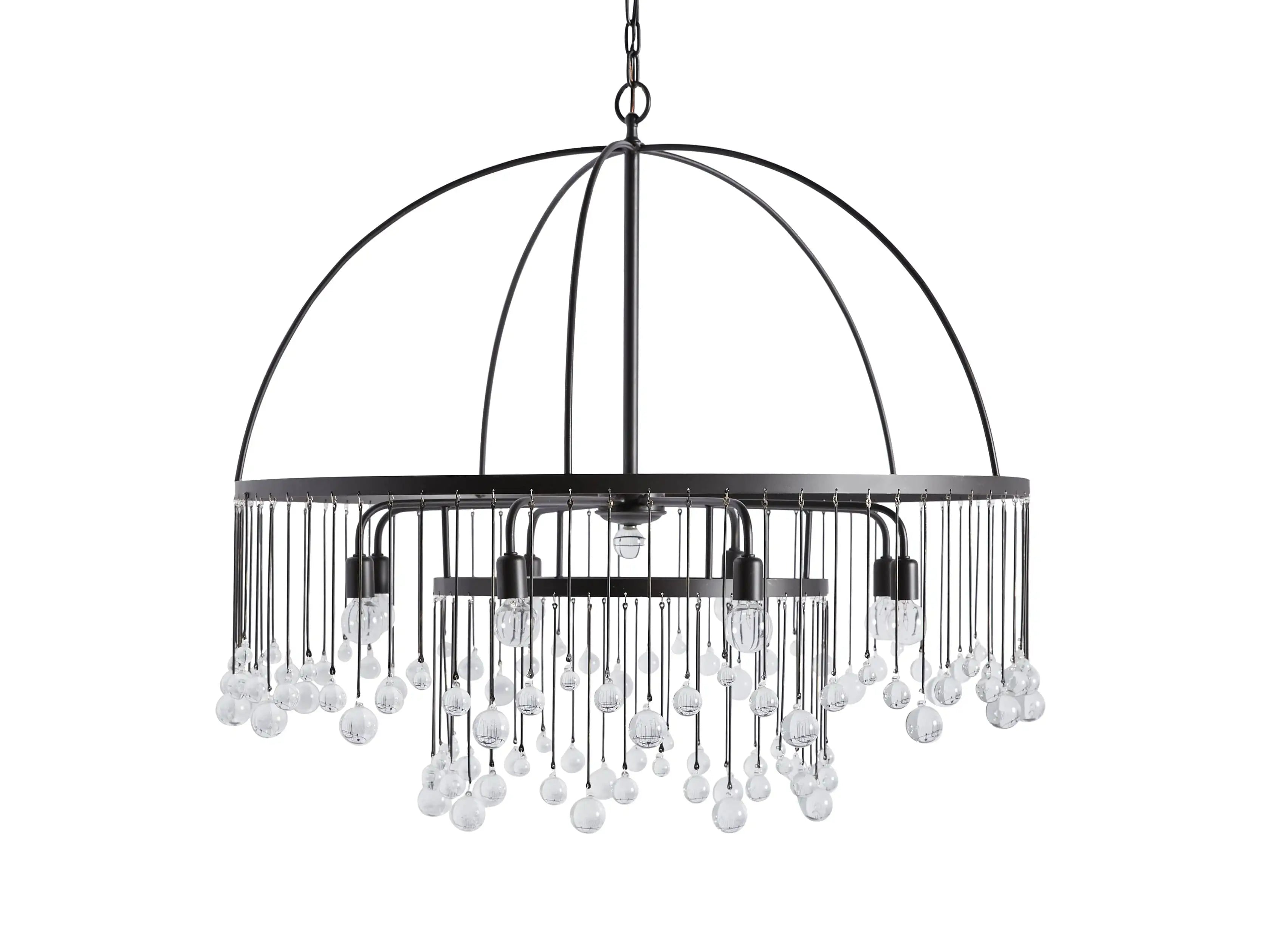 Crystal Ball Aubrey Round Chandelier 5 Light / 8 Light