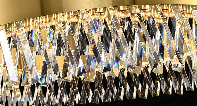 24 inch brushed crystal chandelier