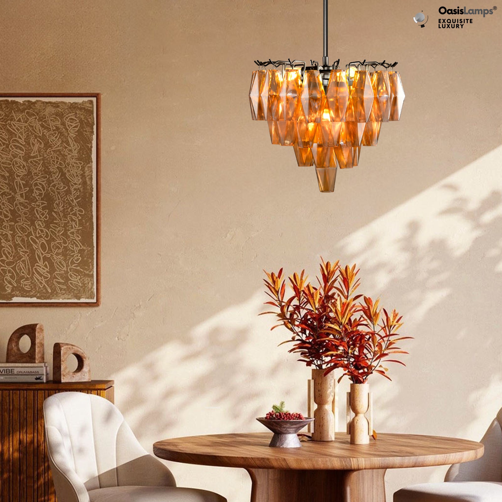 Celestial Drop Pendant 17"D#color_black