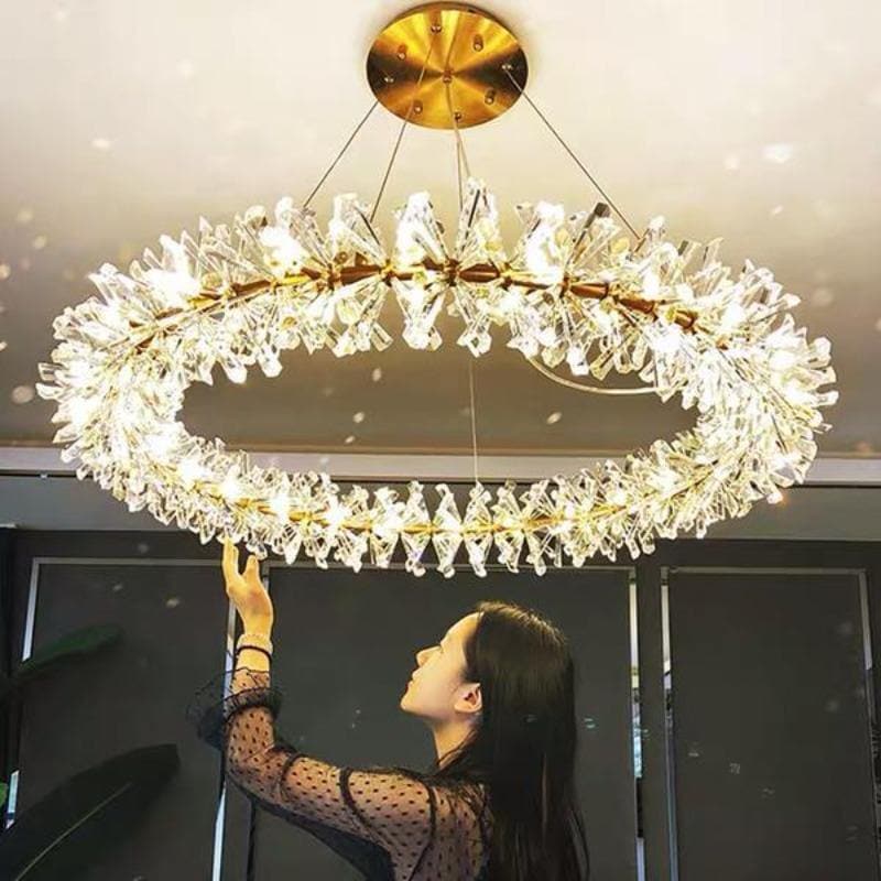 Modern Stylish Ring Crystal Chandelier 24" 32" 40"D