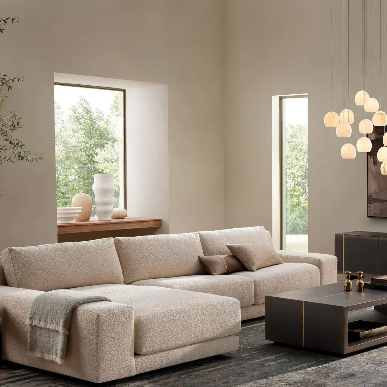 Alabaster Maeva Round Chandelier 13'' 21'' 36'' 