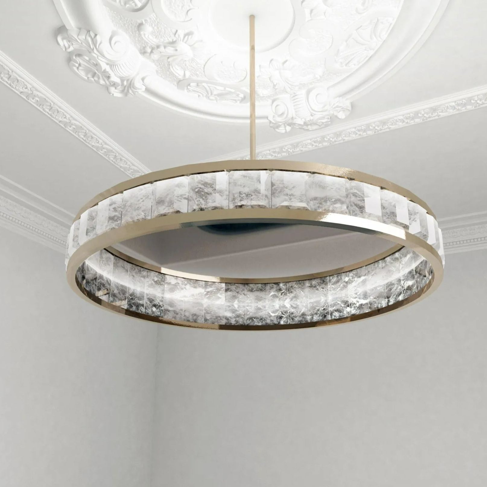 Rock Crystal Concorde Chandelier 40''