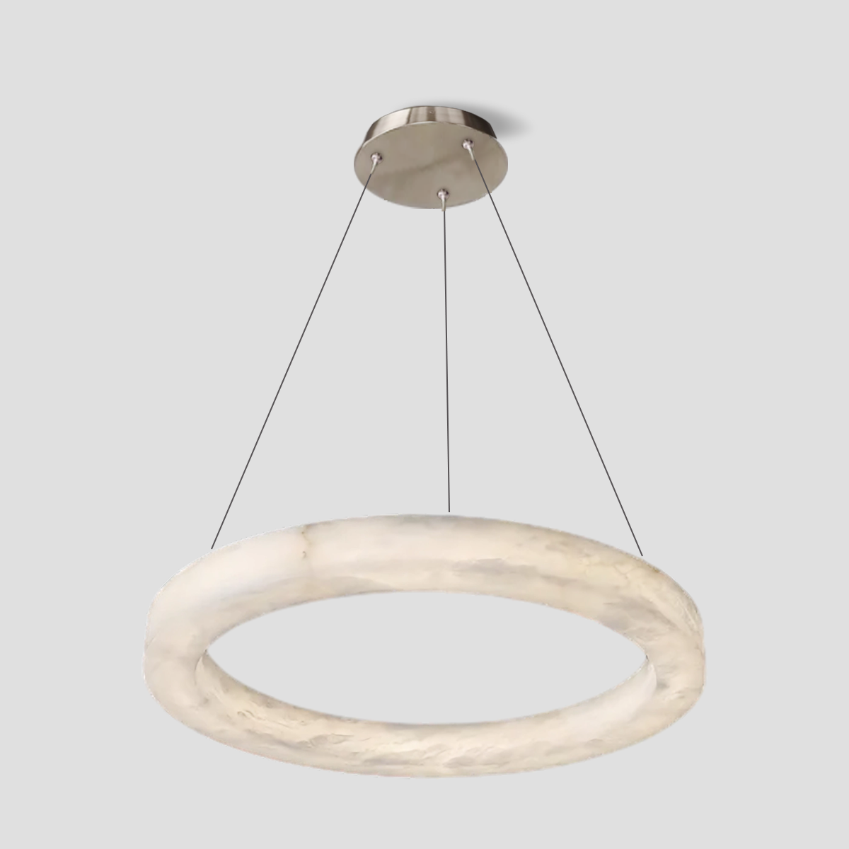 Theseus Alabaster Round Chandelier 19'' 27'' 36'' 60''D