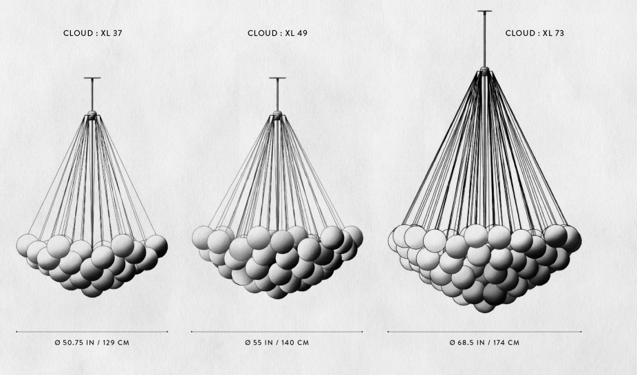 CLOUD PENDANT LIGHT 19''25''31'' 37 ''49''73''