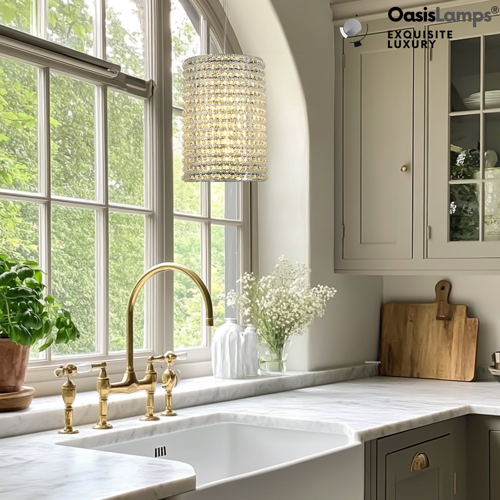 Stellar Beads Pendant Lights Smoke Clear 12"#Color_clear