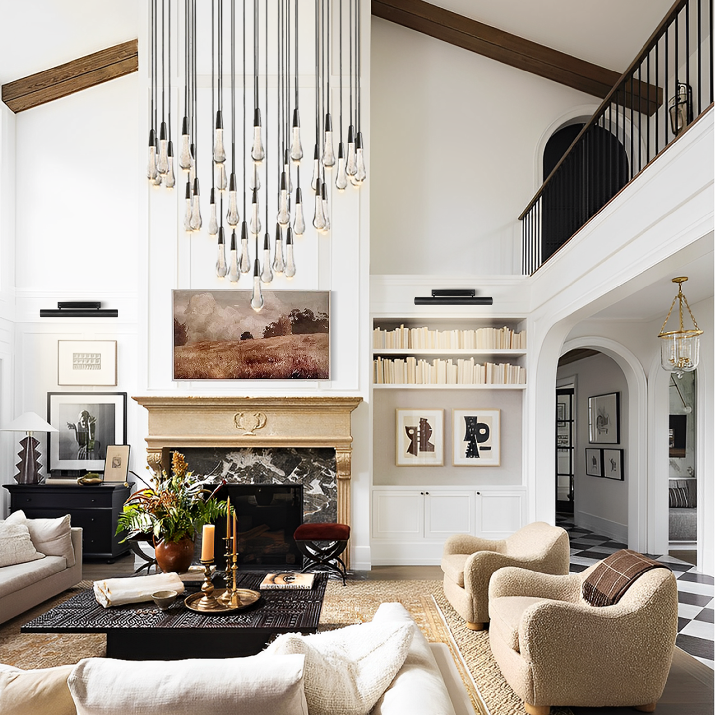 Elara Solitaires Round Crystal Chandelier 17'' 24'' 36'' 40'' 58''D#color_bronze,size_40"-40 lights