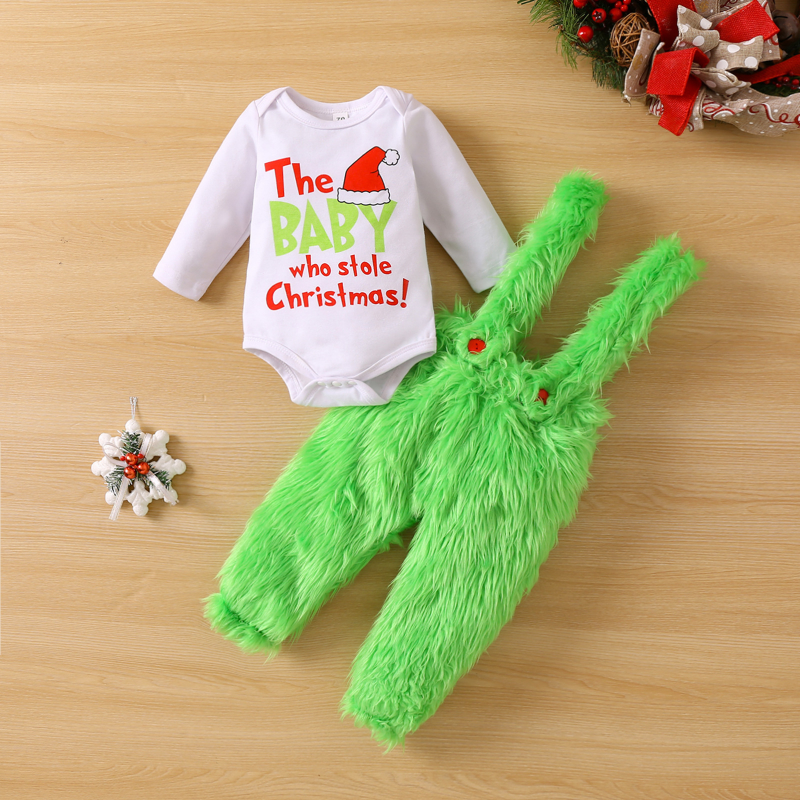 Baby Christmas Suit Green Wool Suit