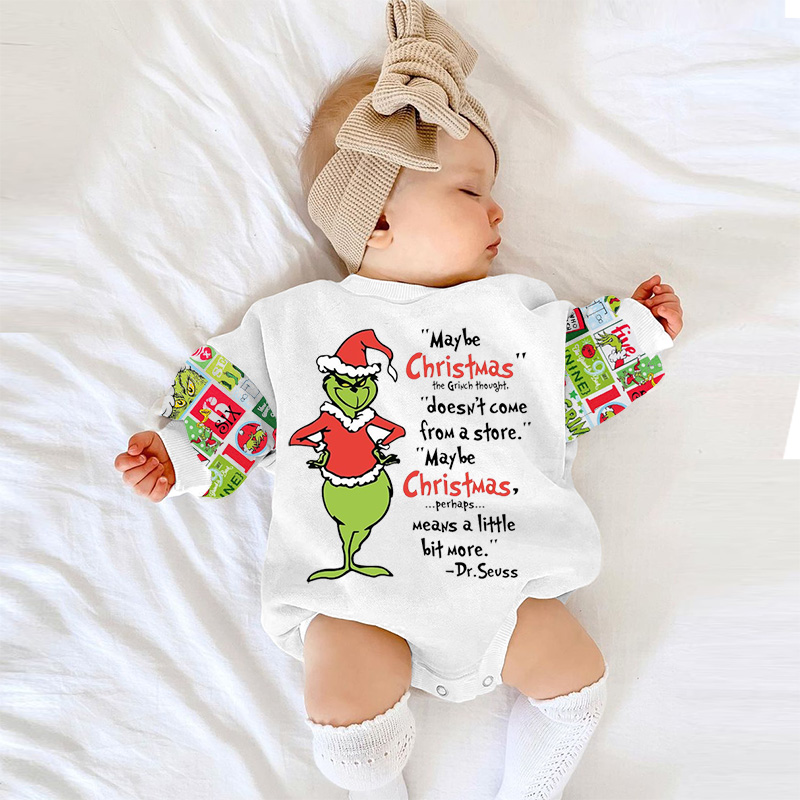  Baby Grinch Christmas Romper 