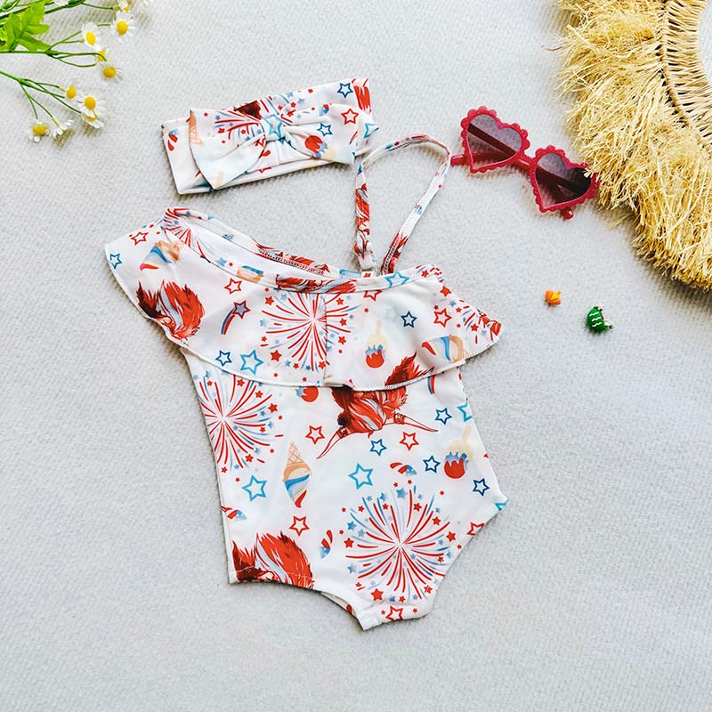 Baby Cow Print Swimsuit Set