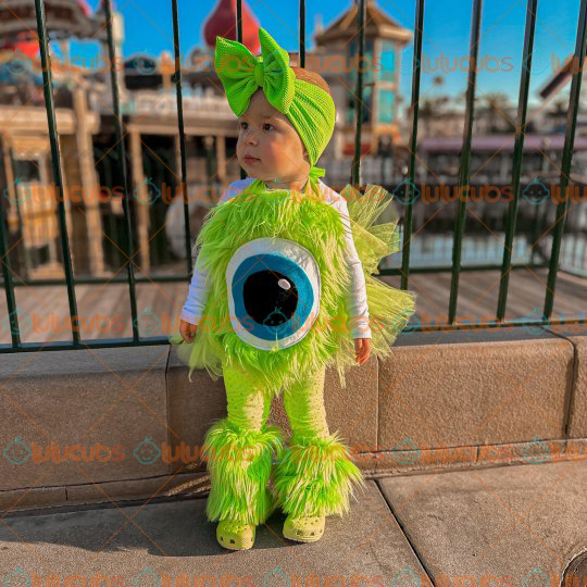 Baby Mike Wazowski  Romper+ Leg Warmers