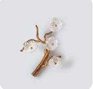 Lince Modern Luxury Leaf glass flower Branch Wall Sconce