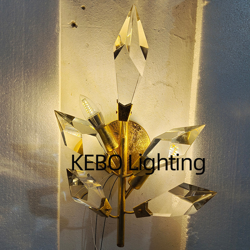 21026W1 18" Crystal Wall Lamp