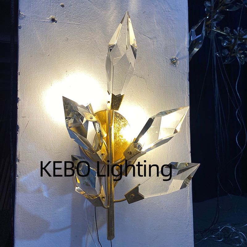 21026W1 18" Crystal Wall Lamp
