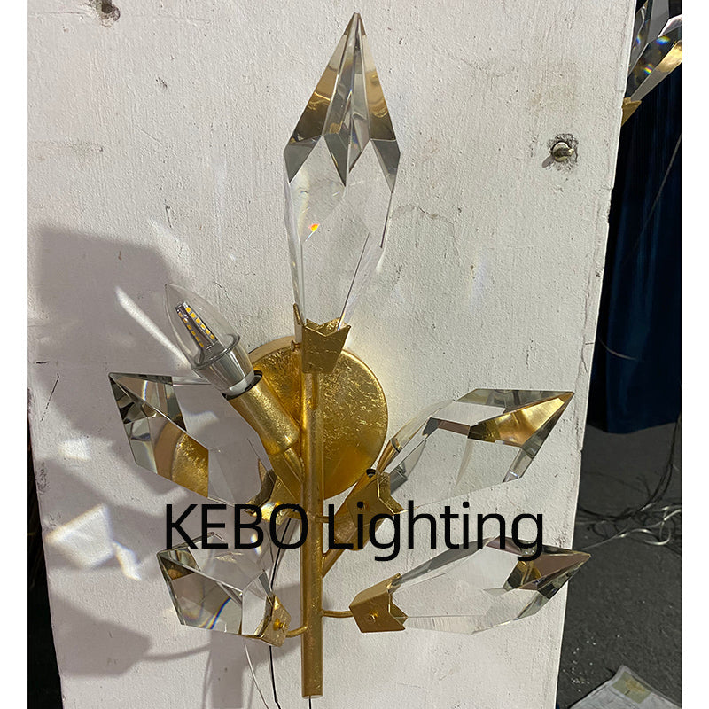 21026W1 18" Crystal Wall Lamp