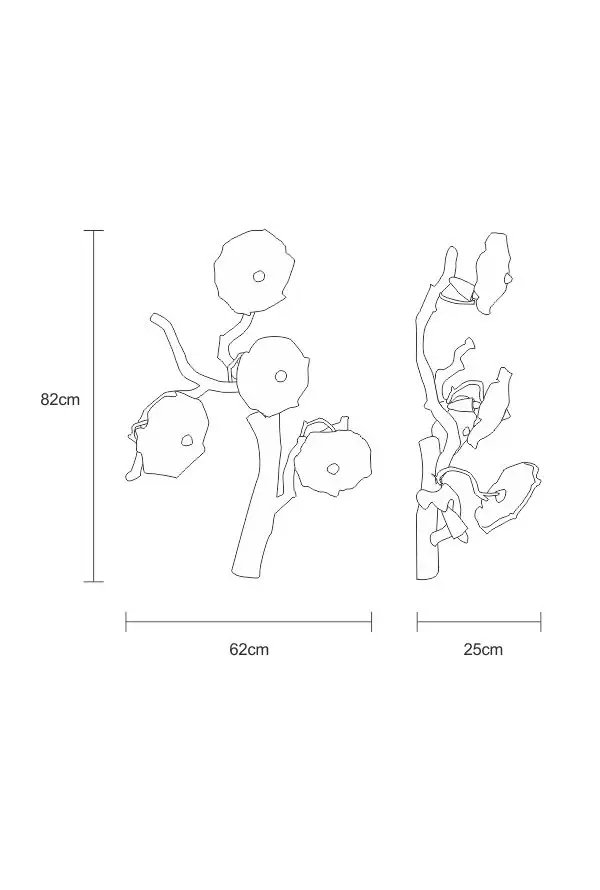 Lince Modern Luxury Leaf glass flower Branch Wall Sconce