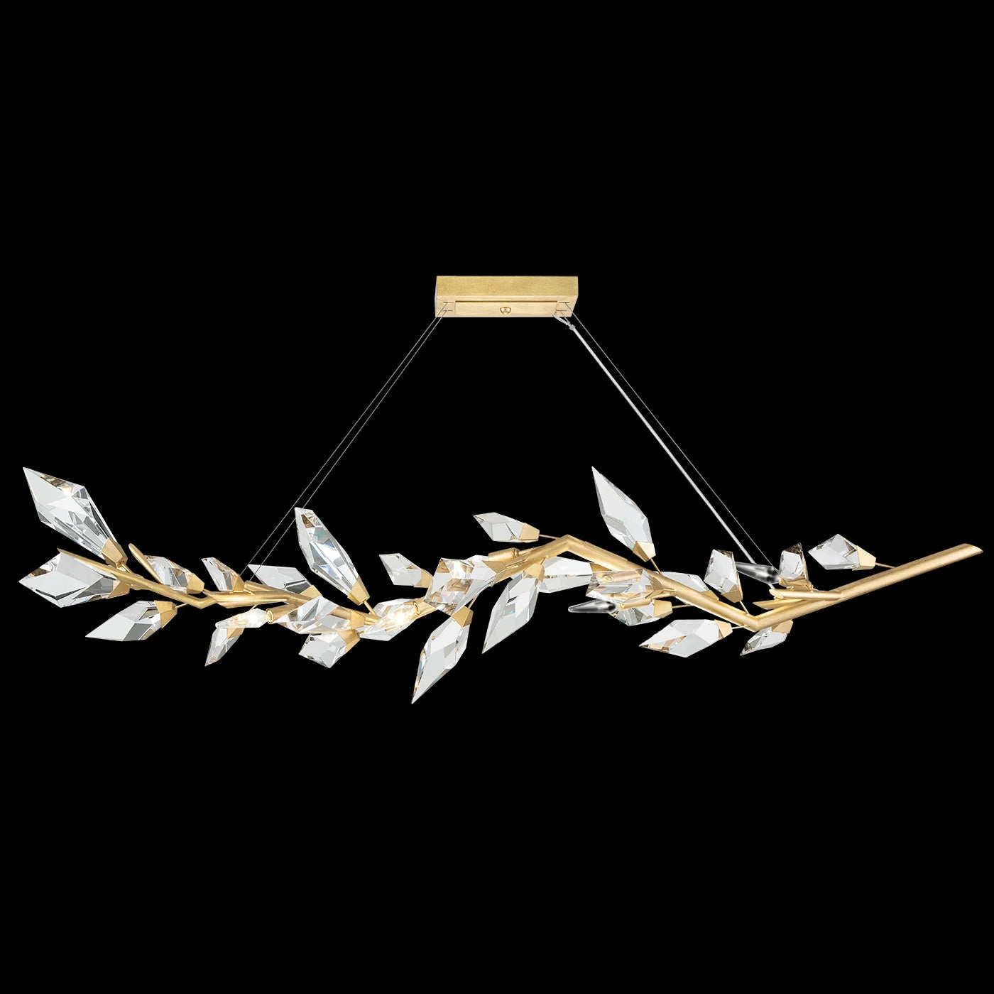 21026L2 63.5“ Linear Crystal Chandelier