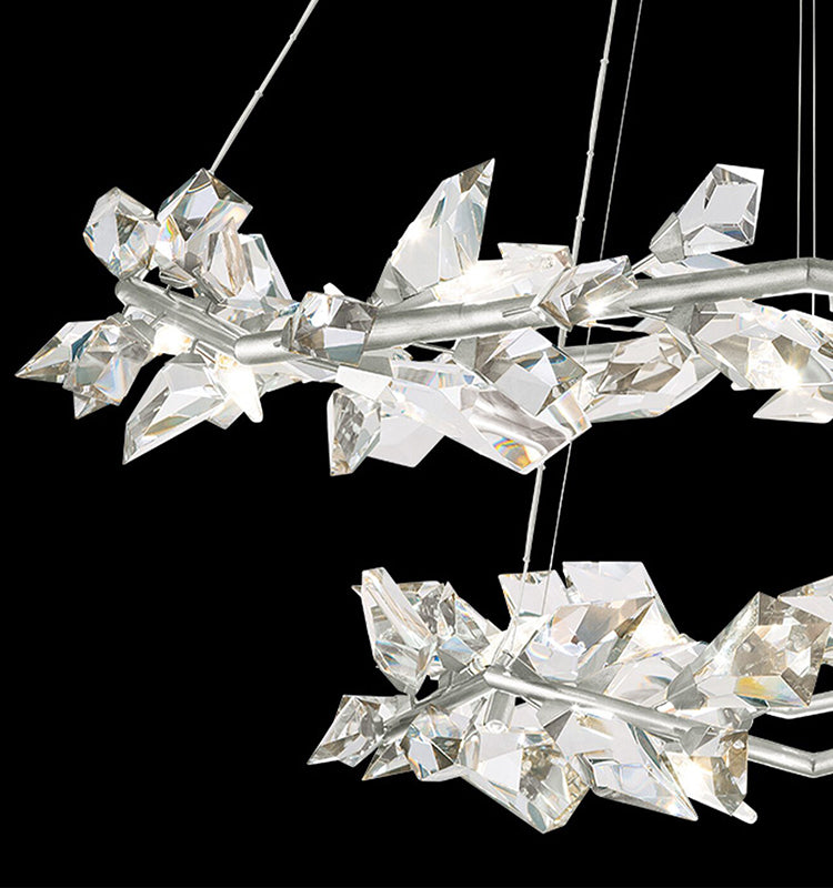 21026R4  55" Round Crystal Chandelier