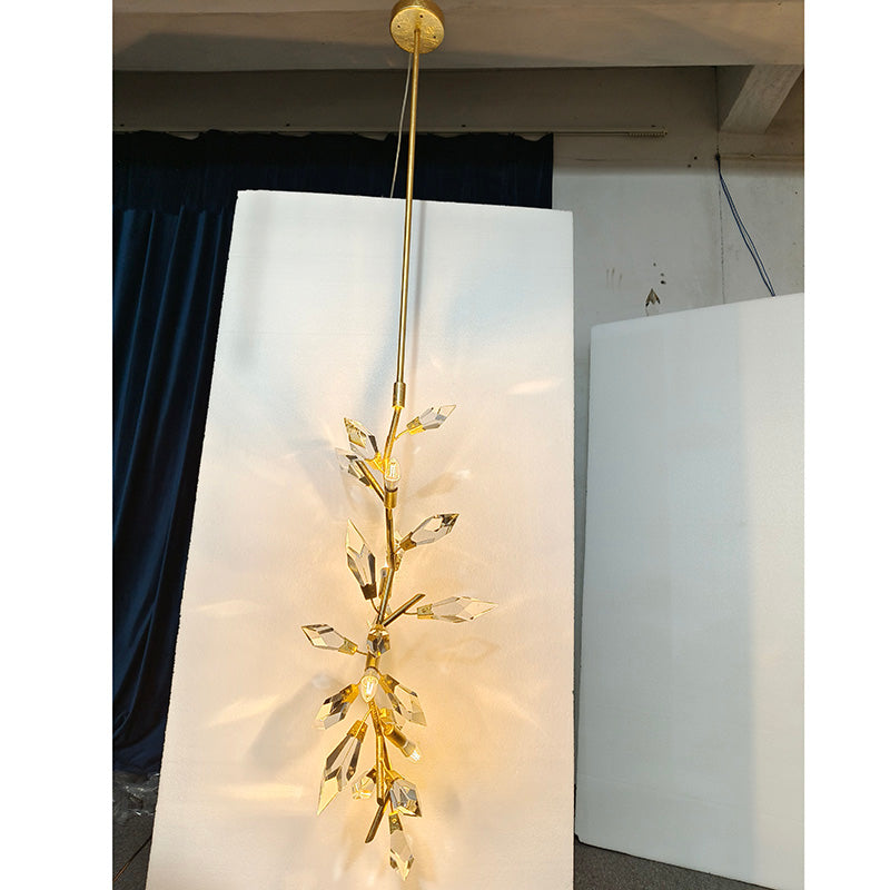 21026P  41" Crystal Pendant Light