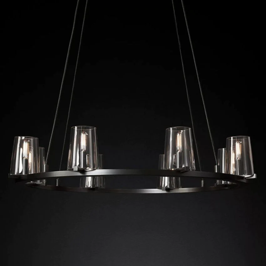 Commuovere Round Chandelier Glass