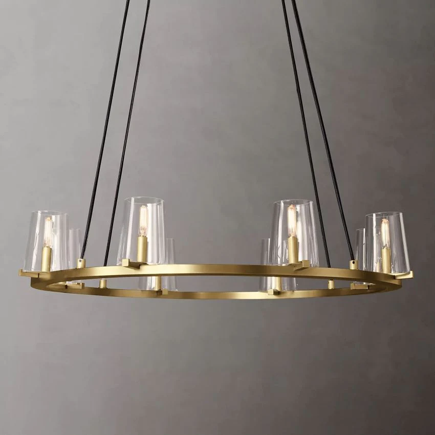 Commuovere Round Chandelier Glass
