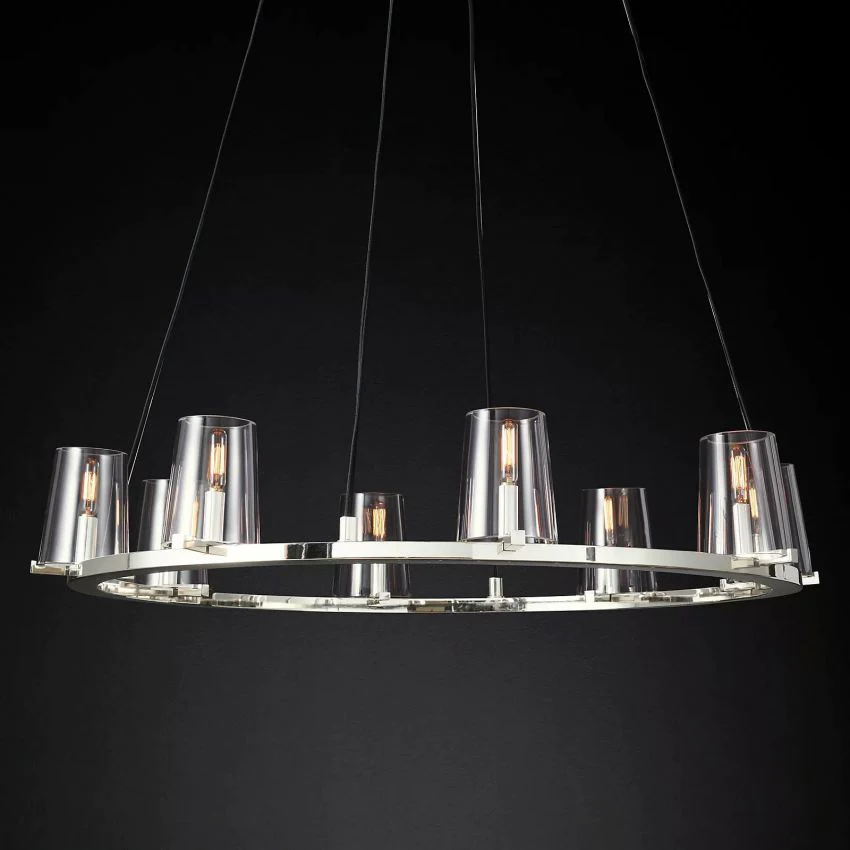 Commuovere Round Chandelier Glass