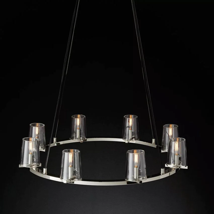 Commuovere Round Chandelier Glass