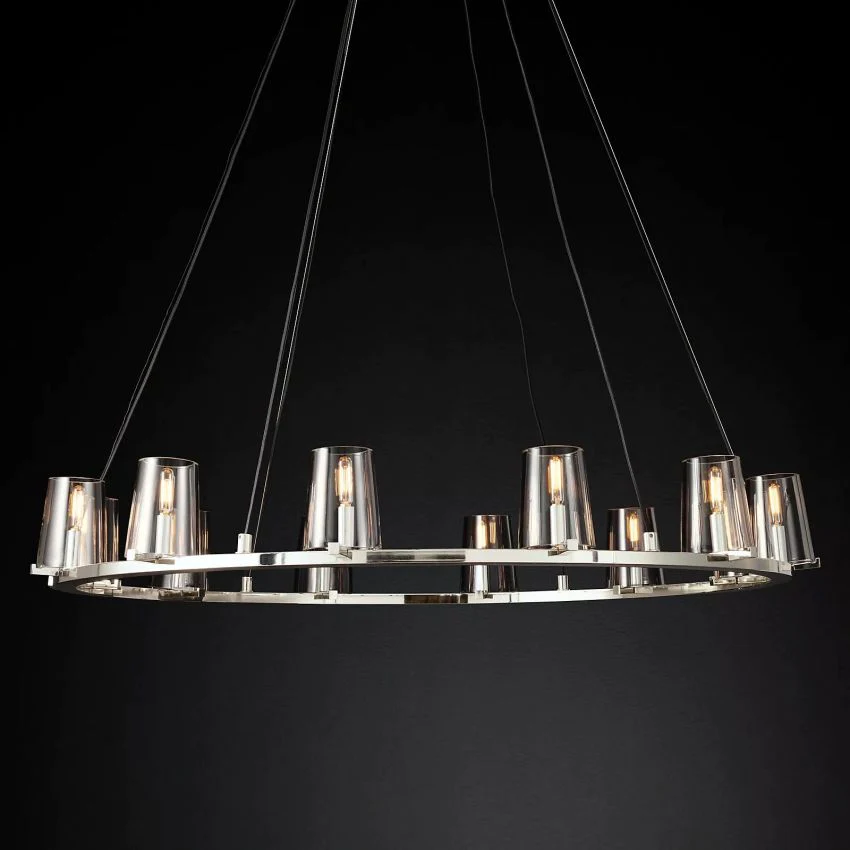 Commuovere Round Chandelier Glass