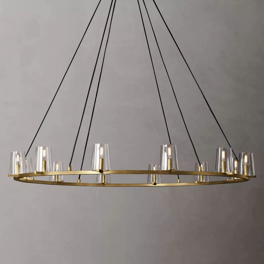 Commuovere Round Chandelier Glass