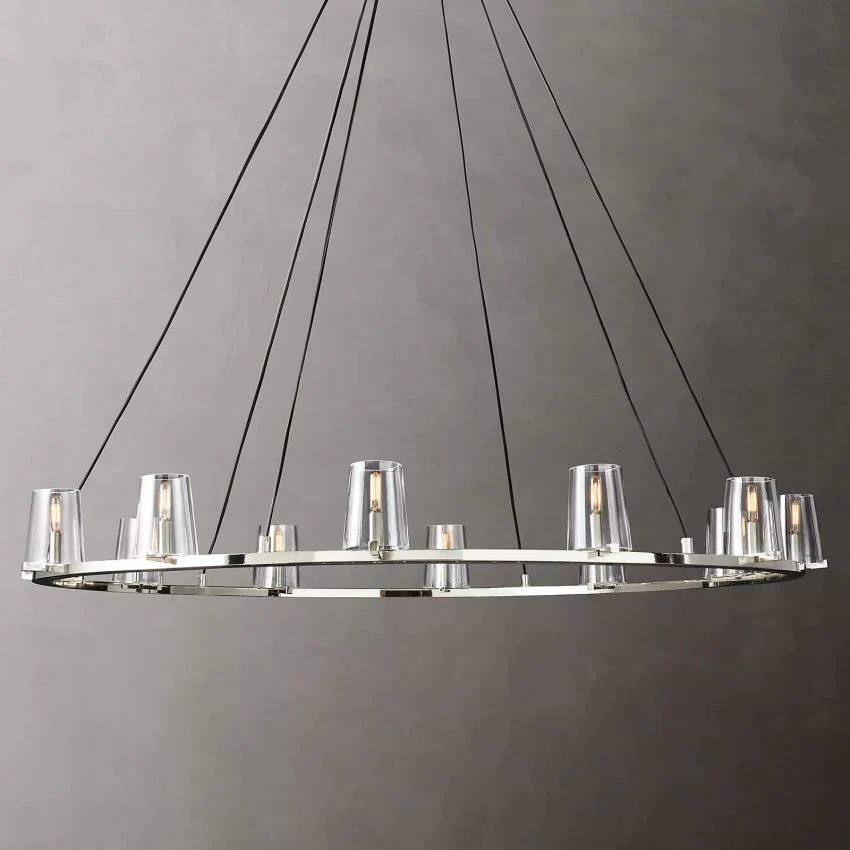 Commuovere Round Chandelier Glass