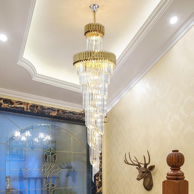 Cyrus Multiple Tier Crystal Chandelier For Staircase, Hallway