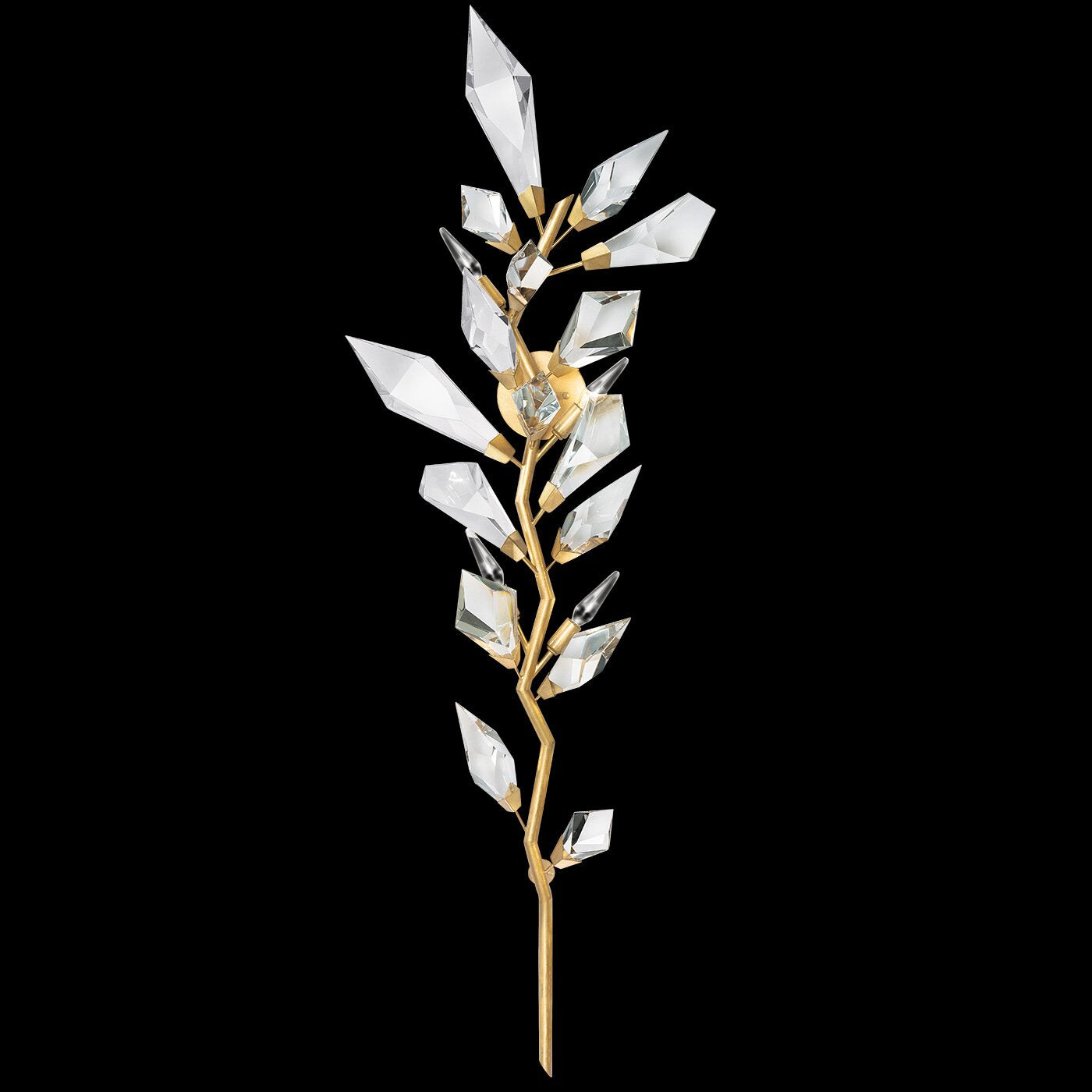 21026W3   58"  Gold&Silver Crystal Sconce