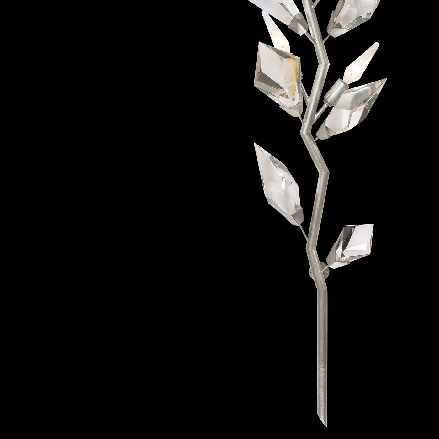 21026W3   58"  Gold&Silver Crystal Sconce