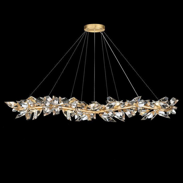 21026R3  71" Round Crystal Chandelier