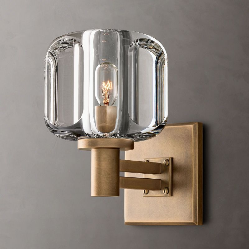 Demaret Modern Glass Wall Sconce For Bedroom, Living Room, Bathroom