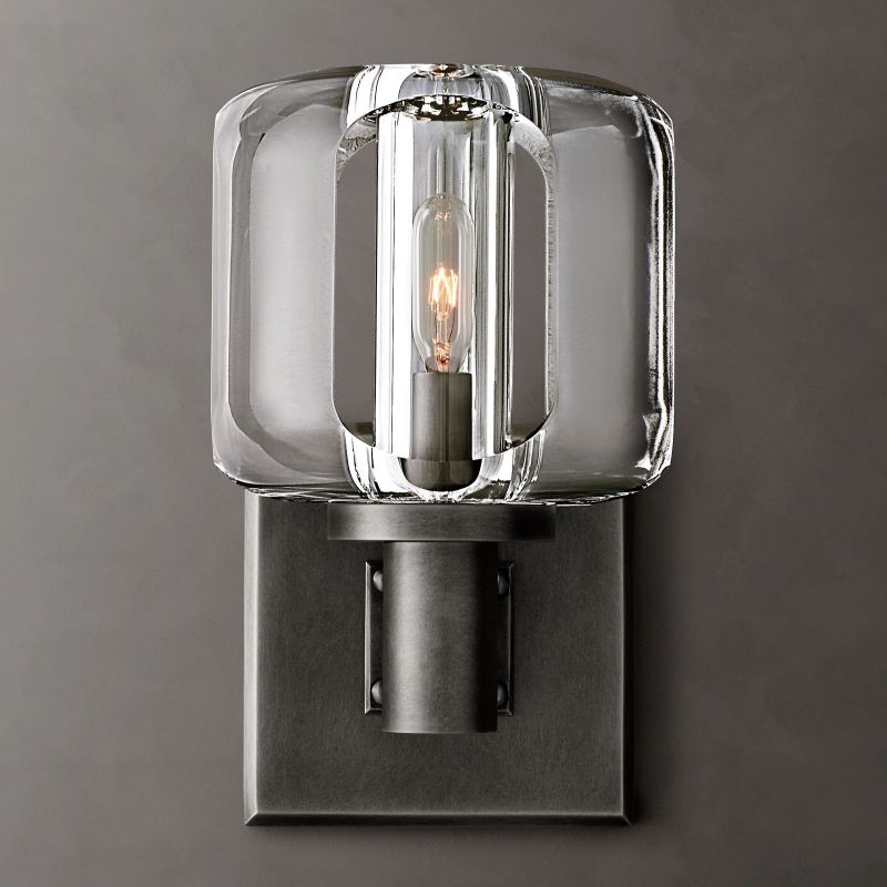 Demaret Modern Glass Wall Sconce For Bedroom, Living Room, Bathroom
